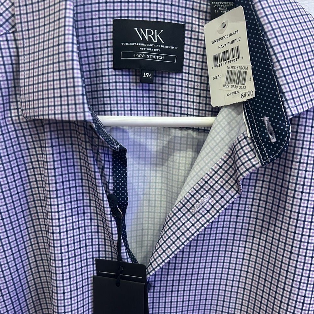 NWT Button down collared work or casual shirt